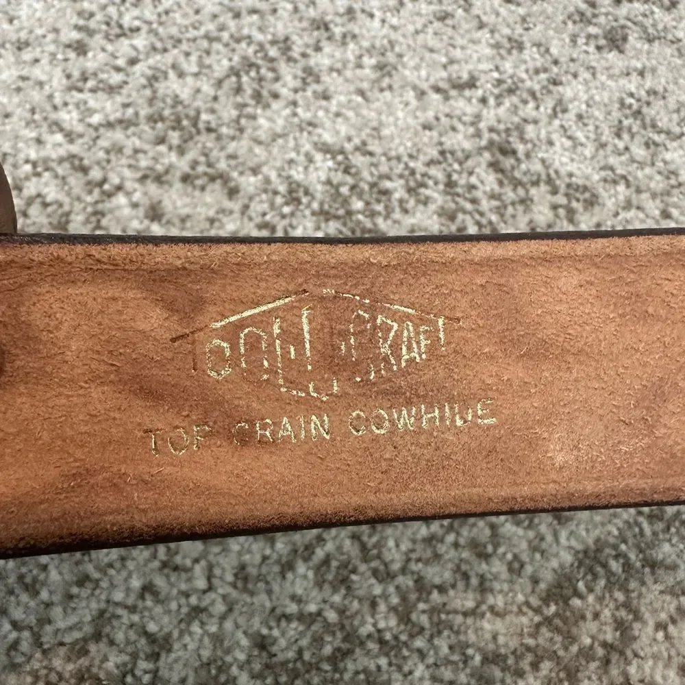 Oak Hill Craft Textured Leather Belt 32